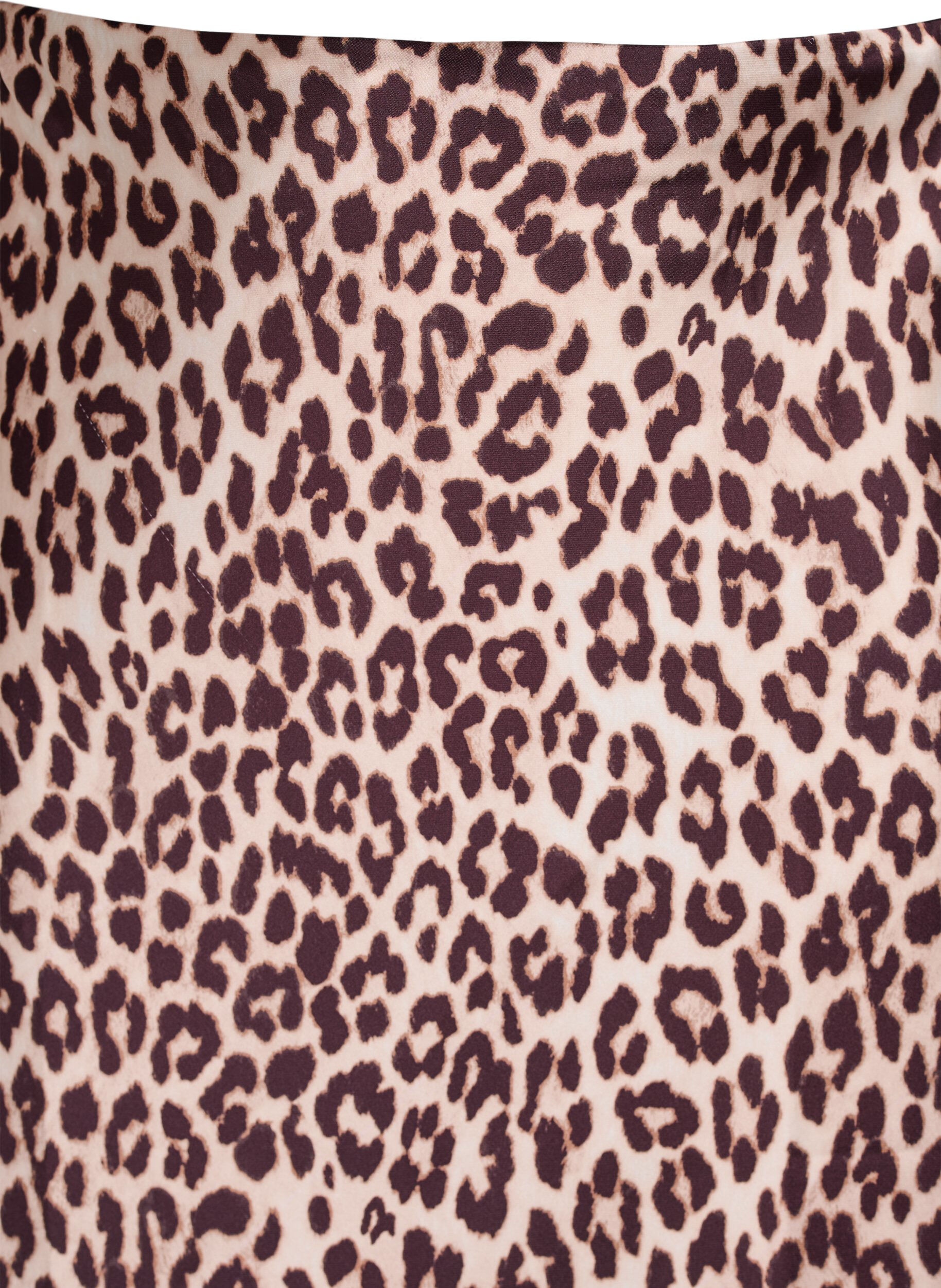 Zizzi Satiininen midi-hame, Ruskea, Packshot image number 2