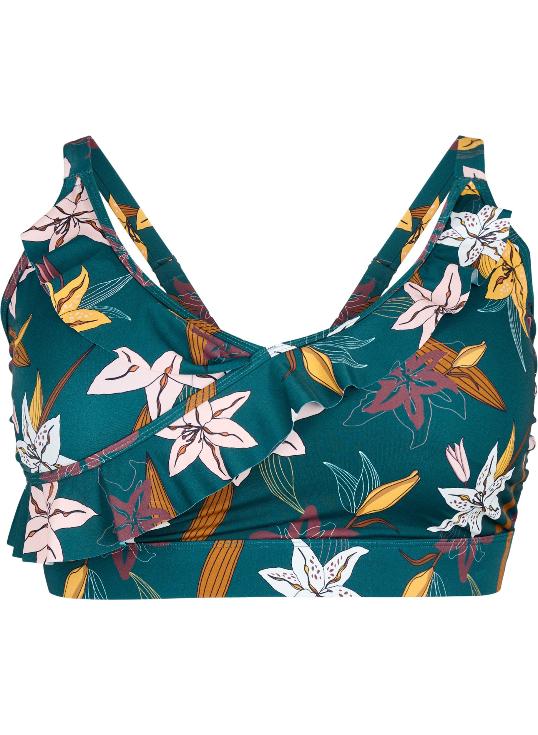 ZizziKukallinen bikiniyl&auml;osa r&ouml;yhel&ouml;ll&auml;, Vihre&auml;, Packshot image number 0