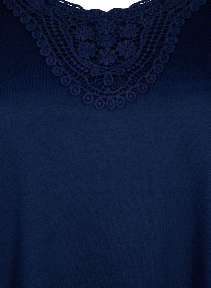 Hihaton toppi pitsillä, Navy Blazer, Packshot image number 2