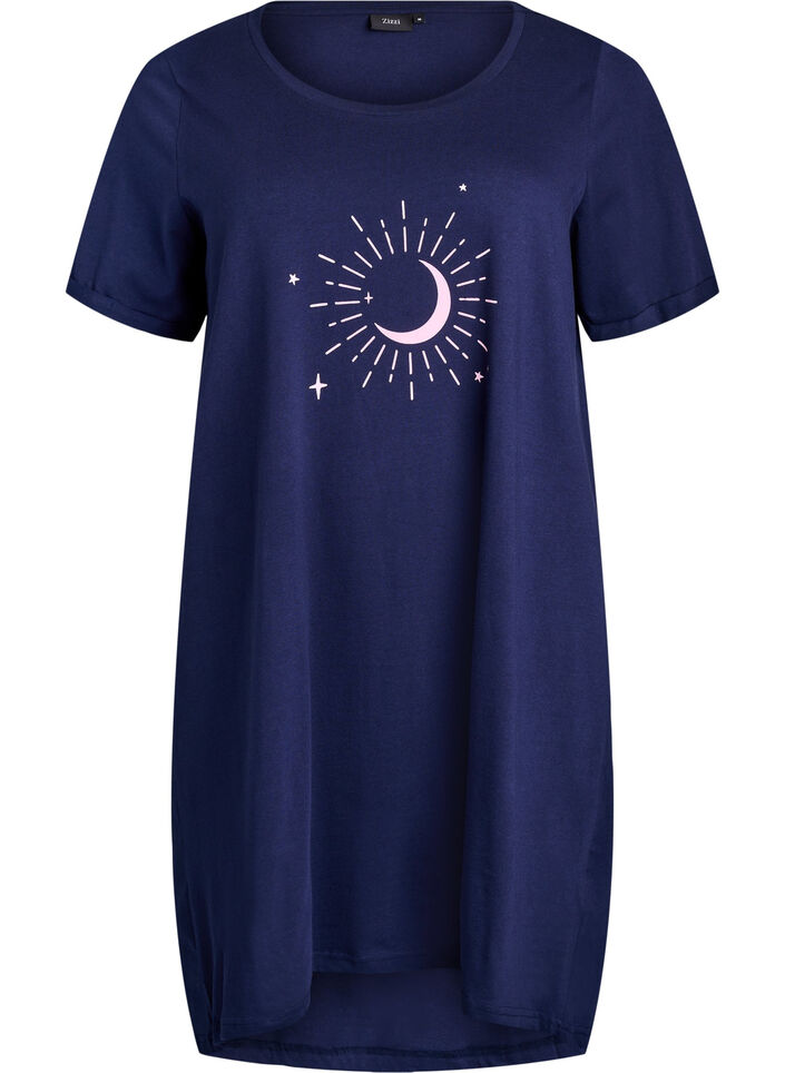 Lyhythihainen y&ouml;paita luomupuuvillaa, Sininen, Packshot image number 0