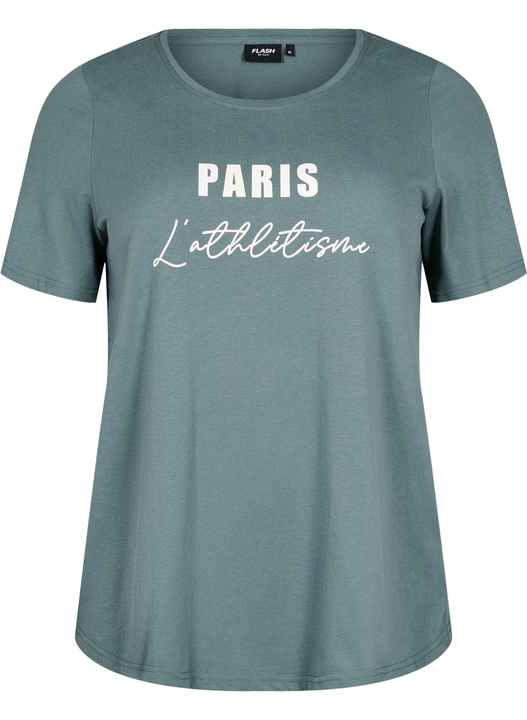 Zizzi FLASH - T-paita printill&auml;, Vihre&auml;, Packshot image number 0