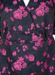 Lyhyt jacquard-kietaisumekko, Black w. Red Rose, Packshot image number 2
