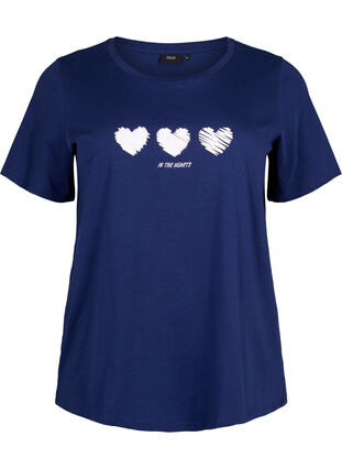 Puuvillainen T-paita painatuksella, Medieval B.W. Hearts, Packshot image number 0