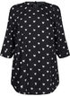Tunika ruseteilla ja 3/4-pituisilla hihoilla, Musta, Packshot image number 0