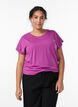 Lyhythihainen t-paita puuvillasekoitteessa, Violetti, Model image number 0