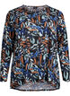 Pitk&auml;hihainen kuviollinen pusero, Sininen, Packshot image number 0