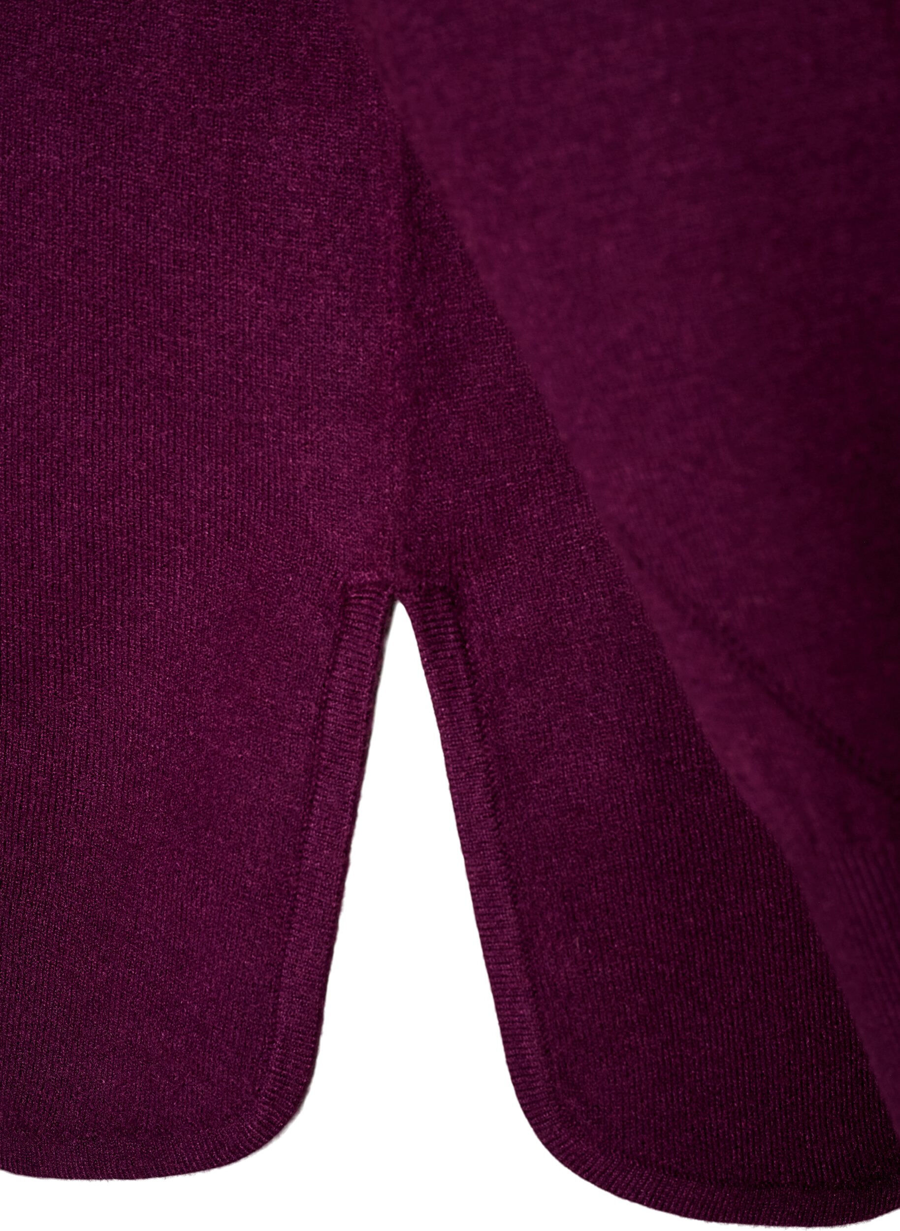 ZizziNeulepusero py&ouml;re&auml;ll&auml; p&auml;&auml;ntiell&auml; ja neulekuviolla, Punainen, Packshot image number 3