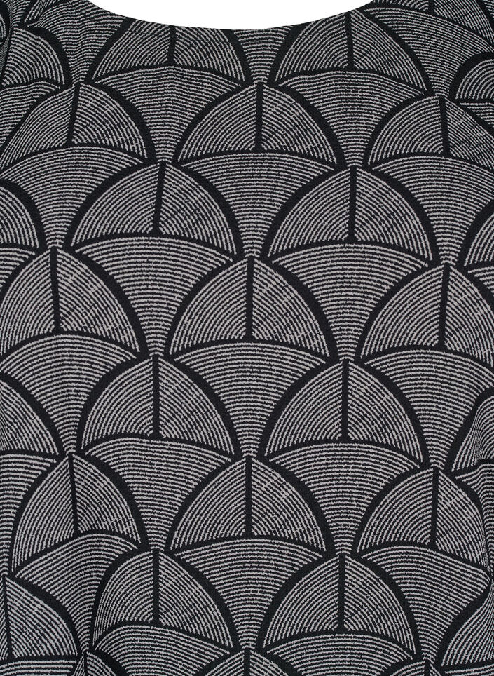 Lyhythihainen pusero kukkaprintillä, Black Grey Graphic , Packshot image number 2