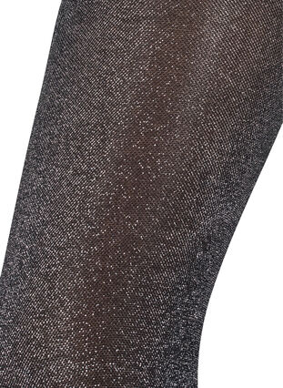 Kimaltavat sukkahousut 50 denieriä, Black w. Silver, Packshot image number 1