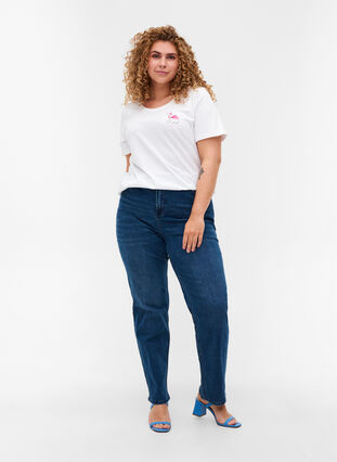 T-paita printillä, White Flamingo, Model image number 2