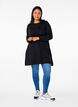Neulemekko puuvillaviskoosisekoitteesta, Musta, Model image number 1