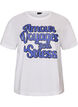 100% puuvillainen T-paita lyhyill&auml; hihoilla ja printill&auml;, Valkoinen, Packshot image number 0