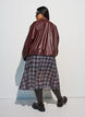 Ruutukuosinen mesh-midihame, Sininen, Model image number 1