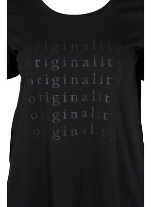 Puuvillainen t-paita painatuksella, Black Originality, Packshot image number 2