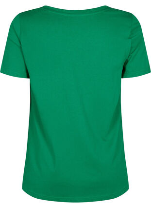 Puuvillainen t-paita tekstiprintillä ja v-pääntiellä, Jolly Green ORI, Packshot image number 1