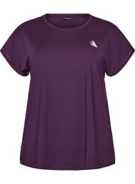 Yksiv&auml;rinen treeni-T-paita, Violetti