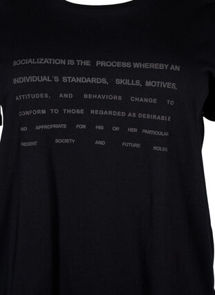 T-paita, jossa on tekstiä, Black W. Black, Packshot image number 2