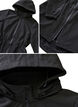 Softshell-takki hupulla, Black solid, Packshot image number 4