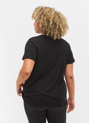 Puuvillainen t-paita treeniin painatuksella, Black w. inhale logo, Model image number 1