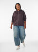 Hupullinen collegepaita vetoketjulla ja taskuilla, Ruskea, Model image number 1