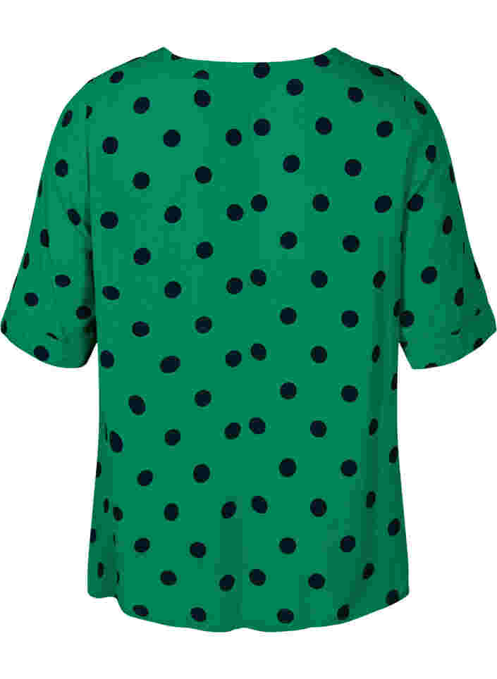 Viskoosipusero pilkuilla, Jolly Green dot AOP, Packshot image number 1