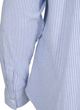 Raidallinen paita puuvillasta , Blue Striped, Packshot image number 3