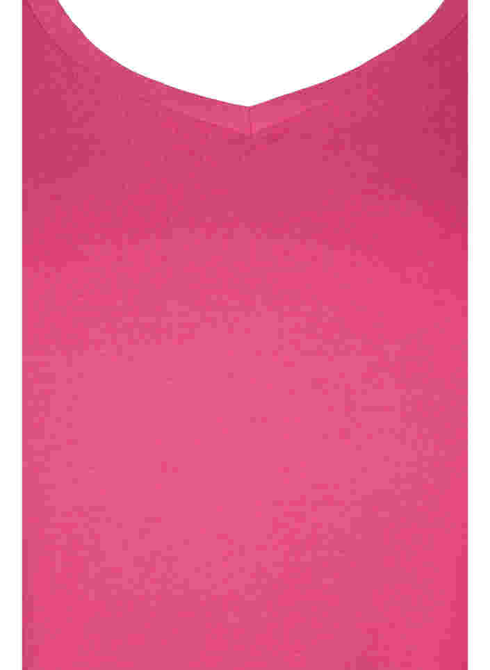 Yksivärinen perus t-paita puuvillasta, Hot Pink, Packshot image number 2