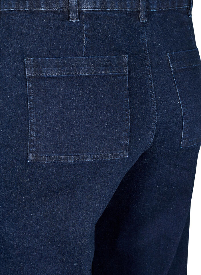 Korkeavy&ouml;t&auml;r&ouml;iset leve&auml;lahkeiset farkut, Sininen, Packshot image number 3