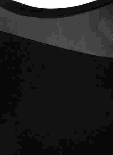 Pitkähihainen treenipusero mesh-kankaalla, Black, Packshot image number 3