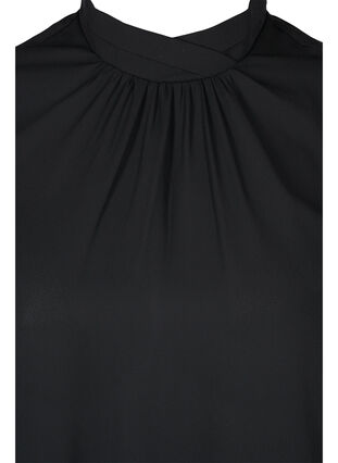 Korkeakauluksinen pusero pitkillä läpinäkyvillä ihoilla, Black, Packshot image number 2