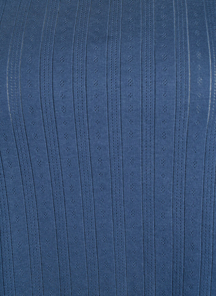 Luomupuuvillainen pyjamapaita lyhyill&auml; hihoilla, Sininen, Packshot image number 2