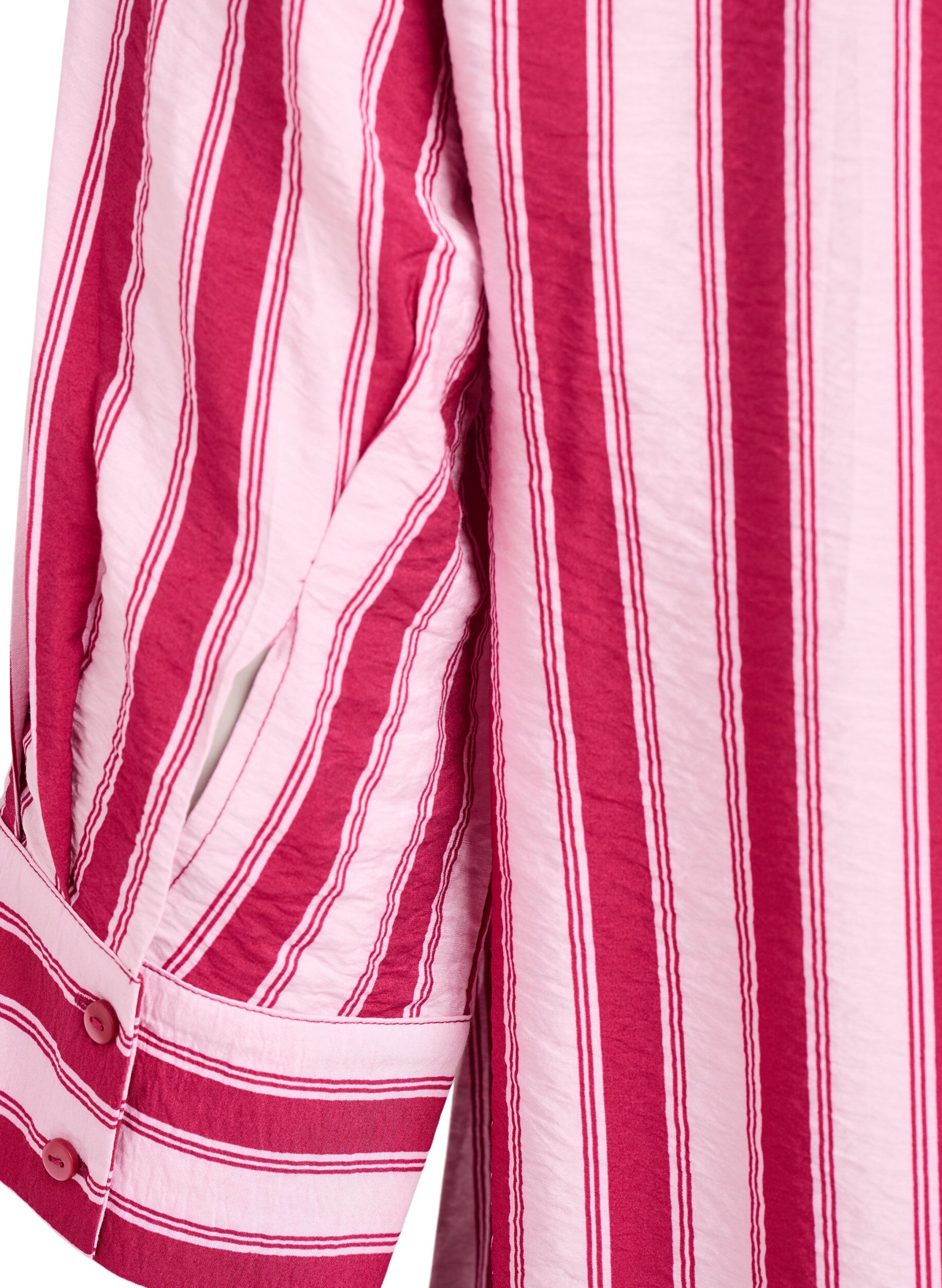 Zizzi Lyhyt mekko kauluksella ja rintataskulla, Vaaleanpunainen, Packshot image number 3