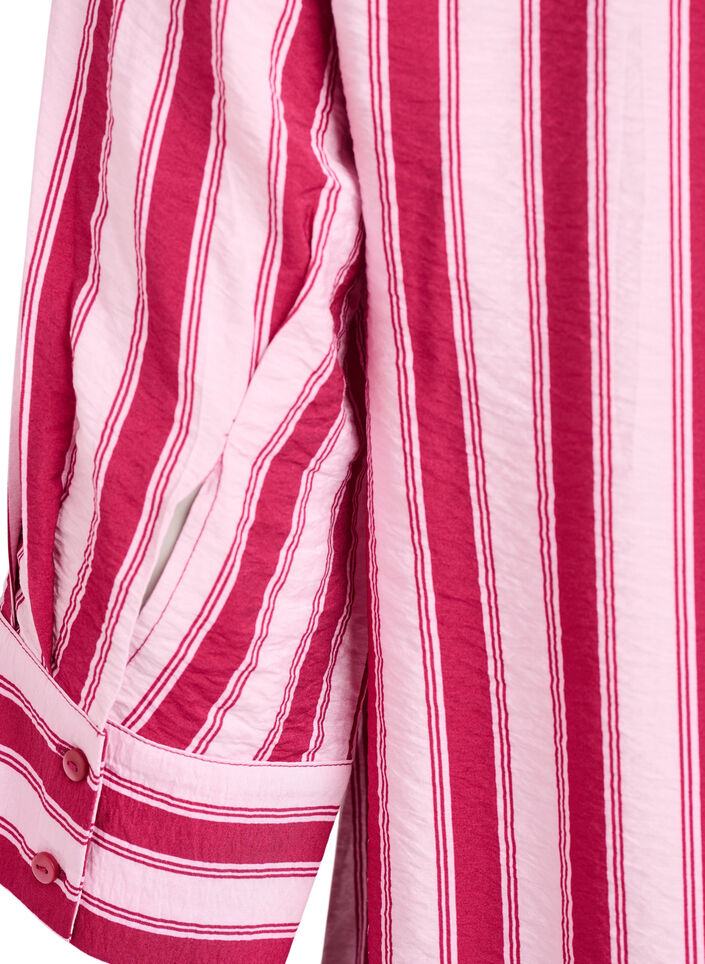 Lyhyt mekko kauluksella ja rintataskulla, Vaaleanpunainen, Packshot image number 3