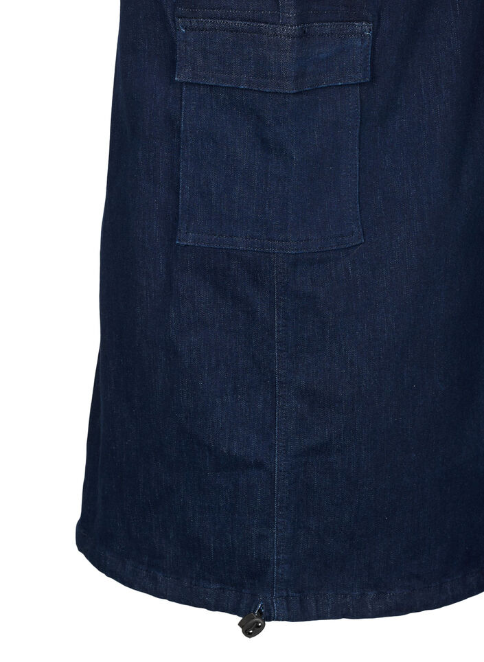 Farkkukankainen maksihame, Dark Blue Denim, Packshot image number 2