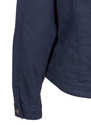 Lyhyt värillinen denim-takki, Navy, Packshot image number 3