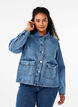 Farkkupaitatakki taskuilla, Blue Denim, Model image number 0