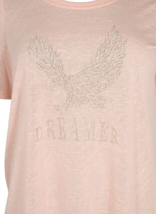 T-paita niiteillä ja pyöreällä pääntiellä, Pale Blush, Packshot image number 2