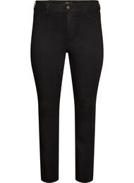 Amy-super slim fit -farkut korkealla vy&ouml;t&auml;r&ouml;ll&auml;, Musta