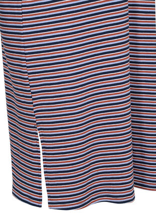 Raidallinen mekko halkiolla, Mahogany/Navy Stripe, Packshot image number 3
