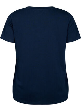 Lyhythihainen t-paita v-pääntiellä, Navy Blazer, Packshot image number 1
