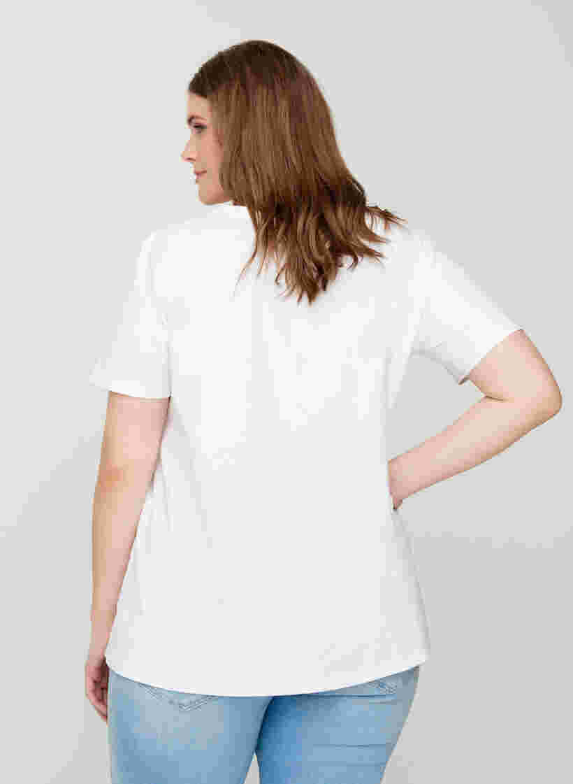 Perus T-paita, Bright White, Model image number 1
