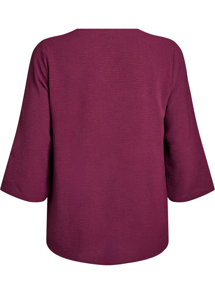 Pusero 3/4-hihoilla, Tumma Bordeaux, Packshot image number 1