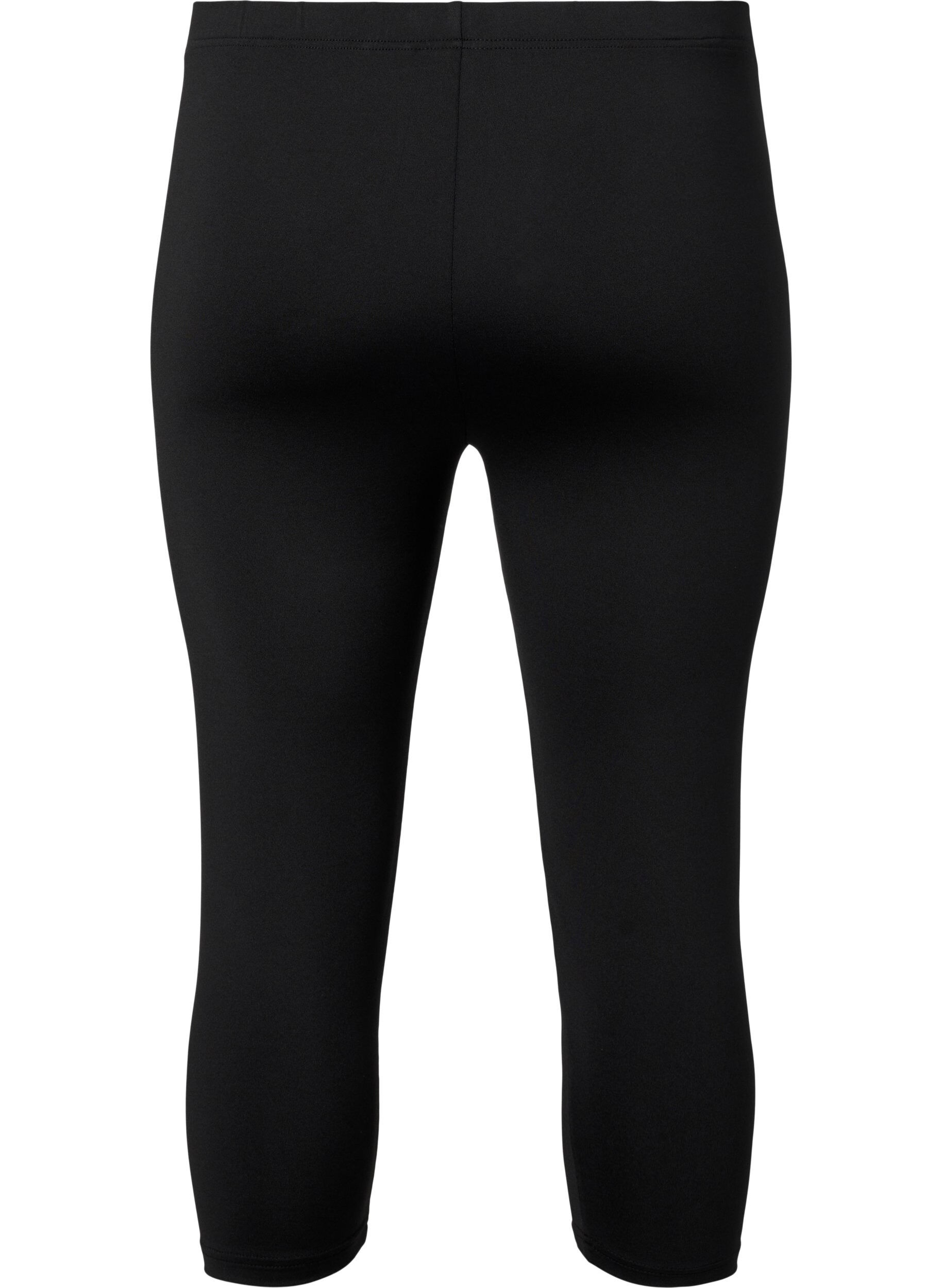 Zizzi 2 kpl 3/4-leggingsej&auml;, Black / LEO AOP, Packshot image number 1