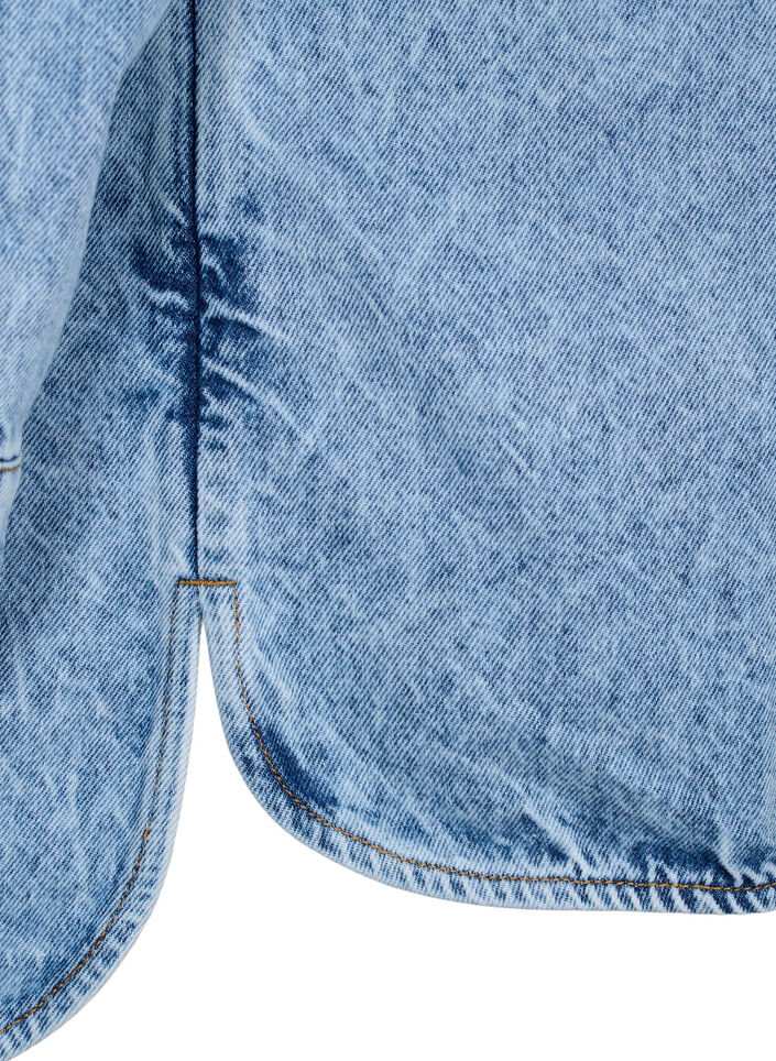 Väljä denim-takki napeilla, Light blue denim, Packshot image number 3