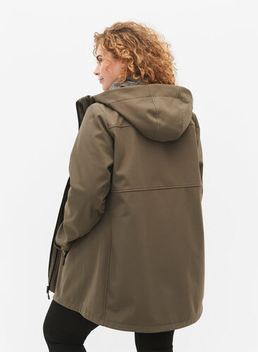 Lyhyt pehmeäkantinen takki taskuilla, Bungee Cord , Model image number 1