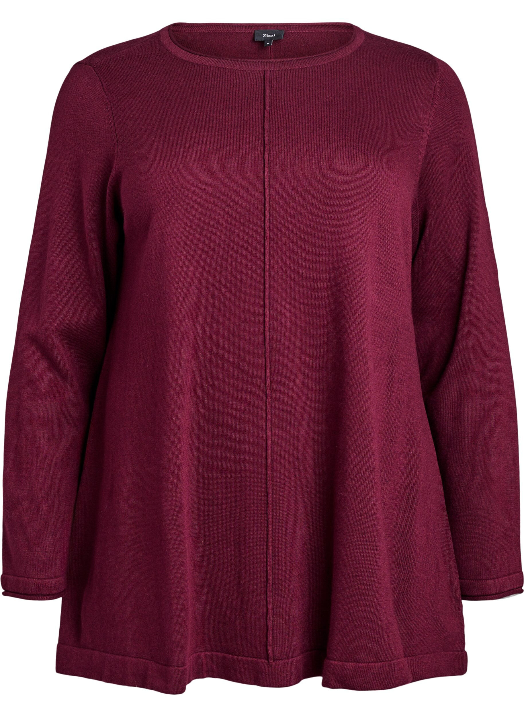 ZizziNeule puuvillaviskoosisekoitteesta, Tumma Bordeaux, Packshot image number 0