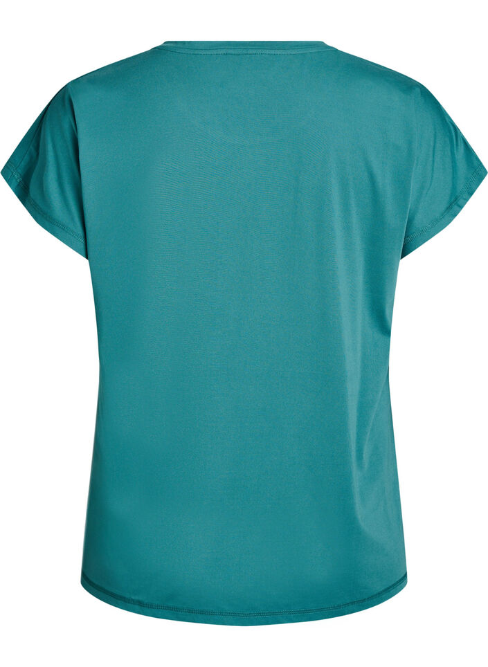 Yksiv&auml;rinen treeni-T-paita, Sininen, Packshot image number 1