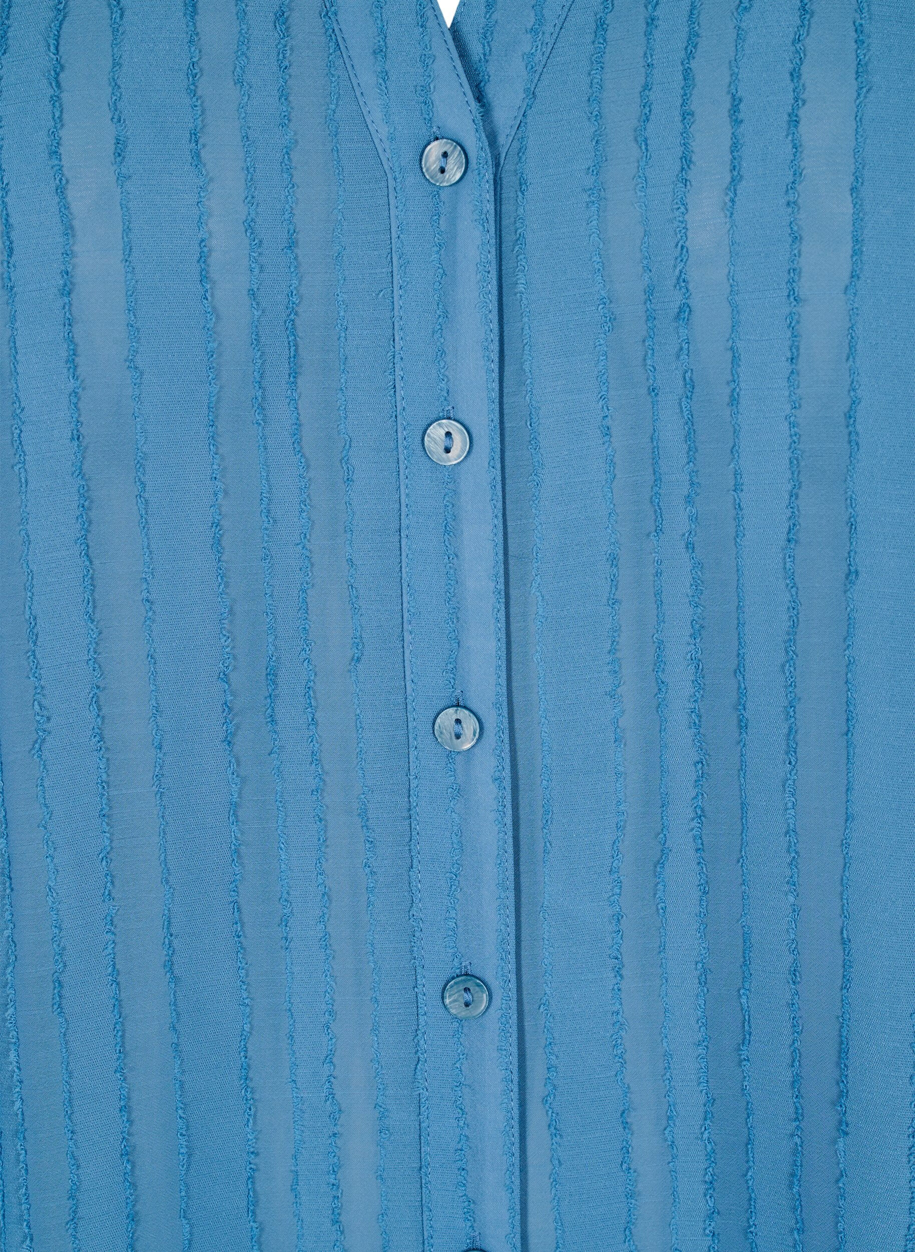 Zizzi Raidallinen paitapusero l&auml;pikuultavilla raidoilla, Sininen, Packshot image number 2