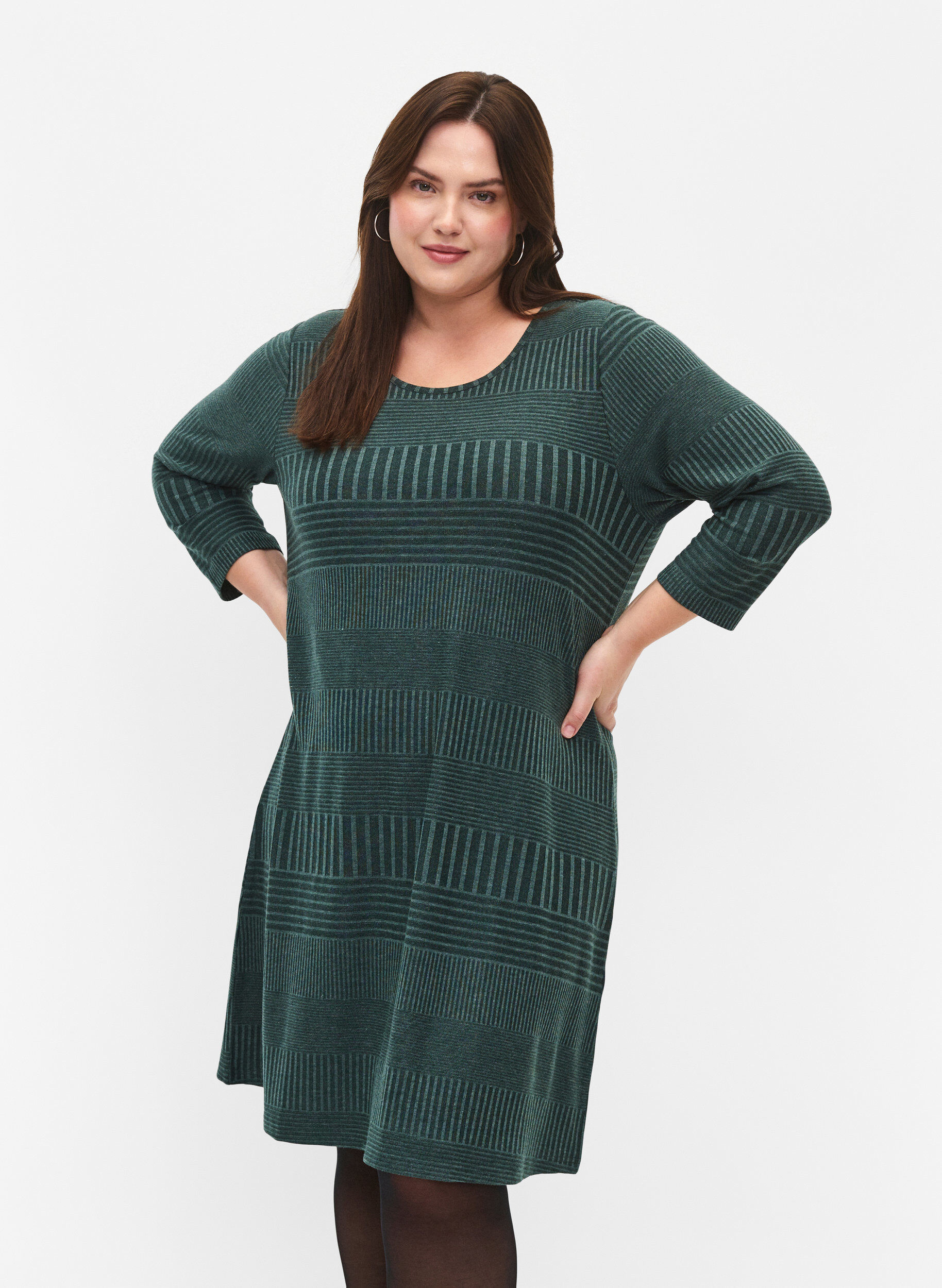 Zizzi Mekko, jossa on 3/4 -hihat ja raidallinen kuvio, Scarab Melange, Model image number 0