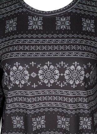 Pitkähihainen yöpusero kuviolla , Black AOP, Packshot image number 2